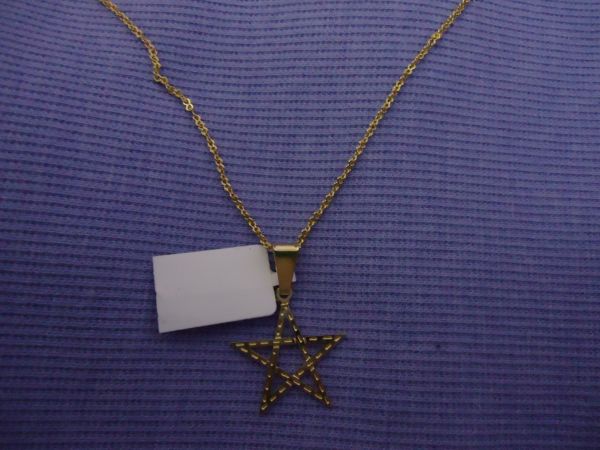 Pentagrama Folhado a Ouro
